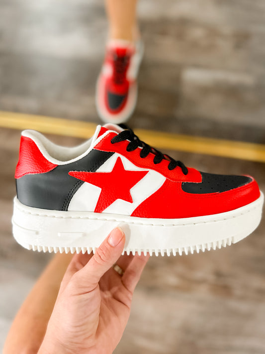 Game Day Sneakers - Red/Black