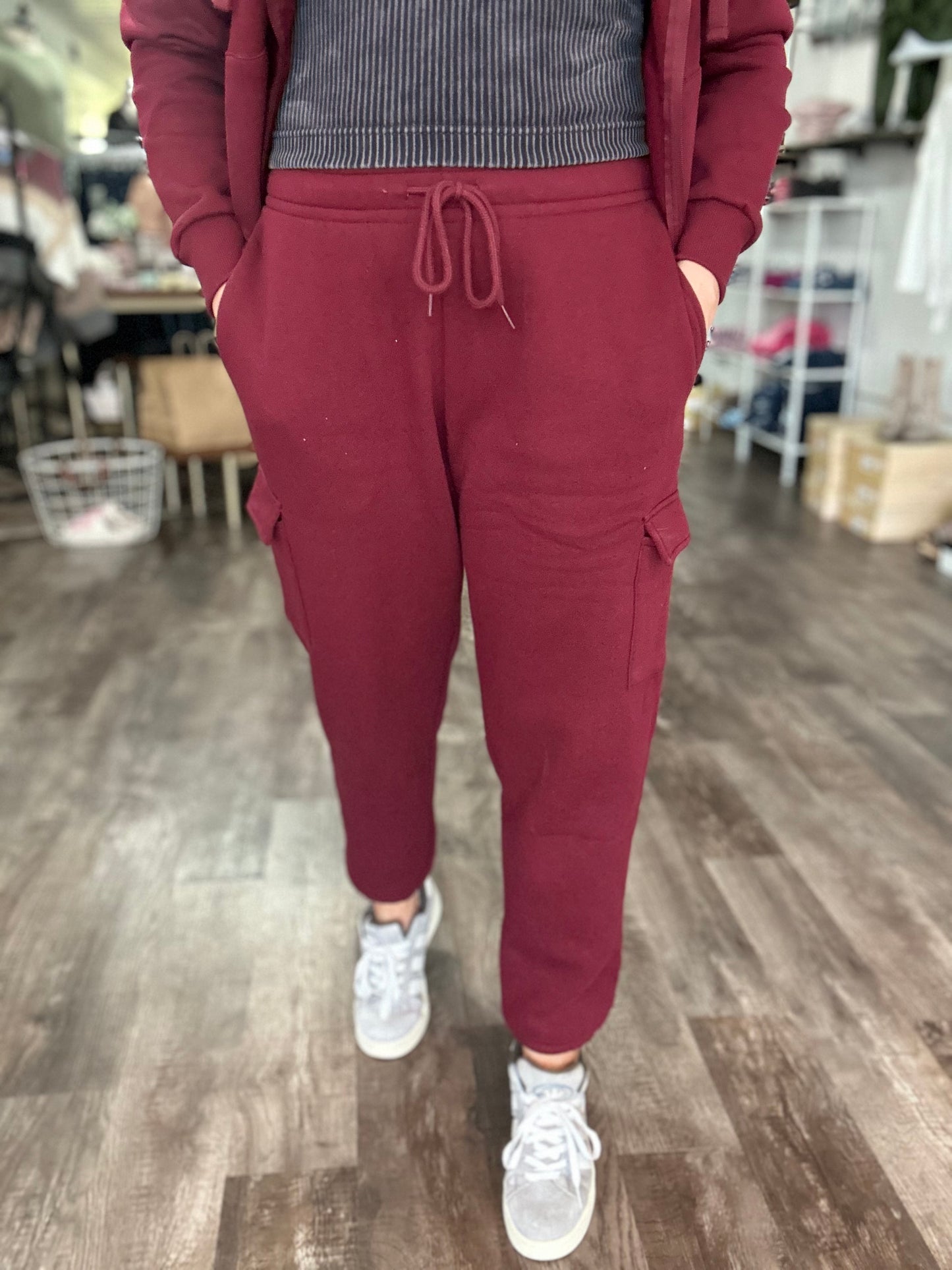 All Cozy Joggers - Burgundy