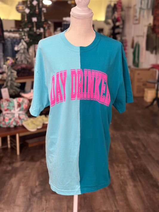 XL - Teal Split Tee (extra, ready to ship