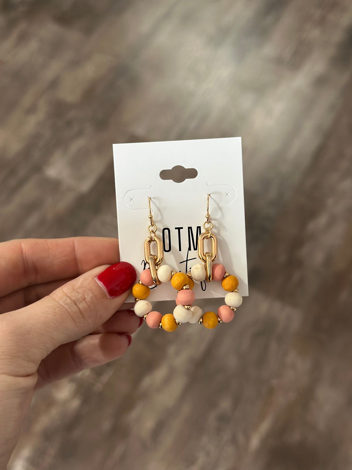 Spring Beaded Dangle Earrings