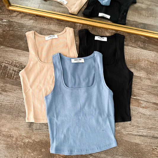 Ribbed Crop Tank