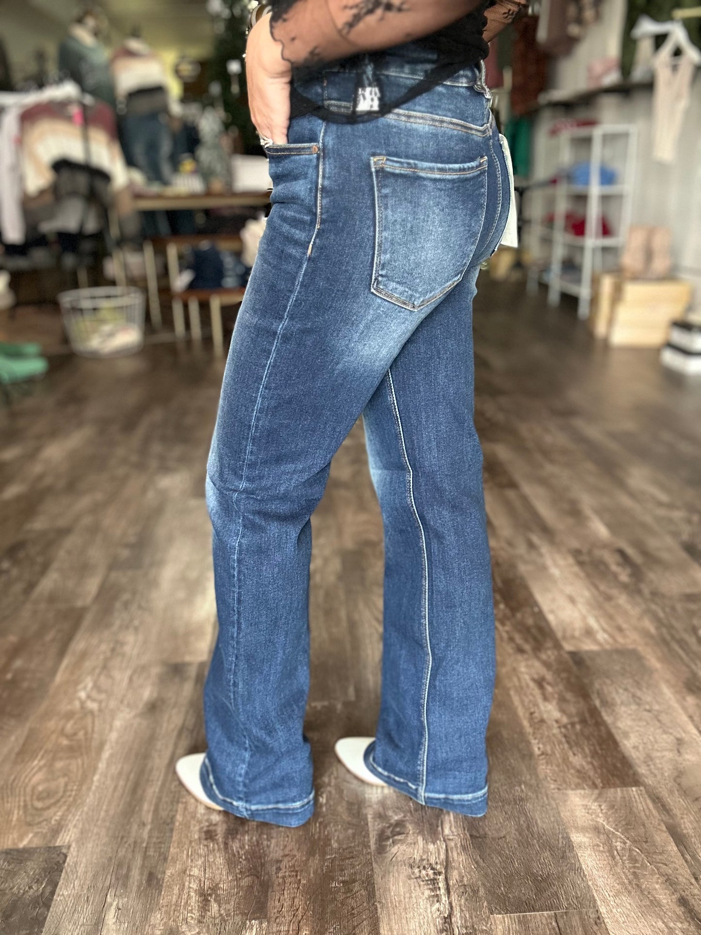 Marcy High Rise Straight Jeans