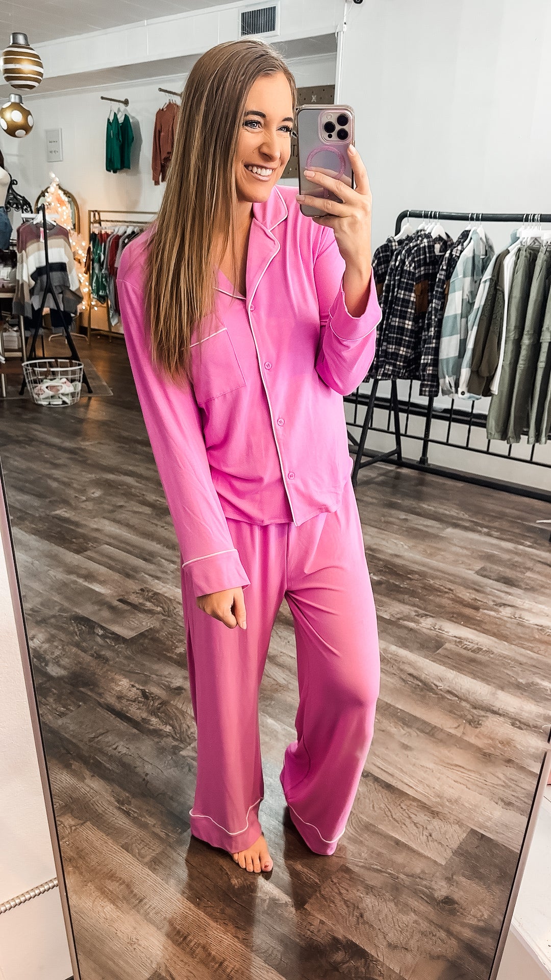 Must Be Dreaming Pajama Set - Bright Mauve