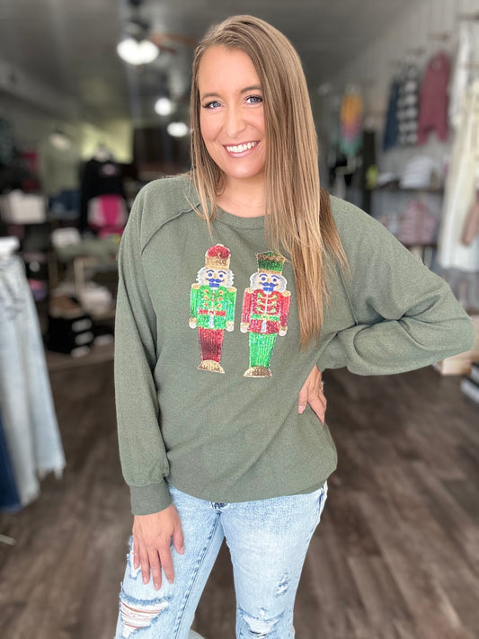 Holiday Necessity Nutcracker Pullover