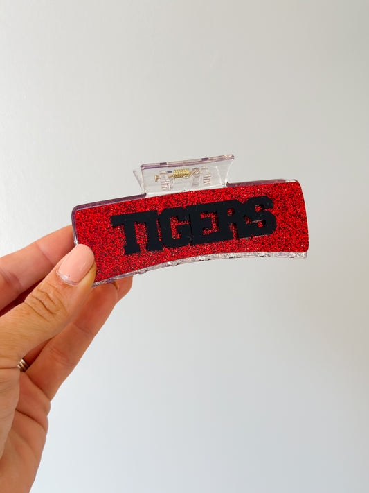 Large Tigers Claw Clip - Block Font