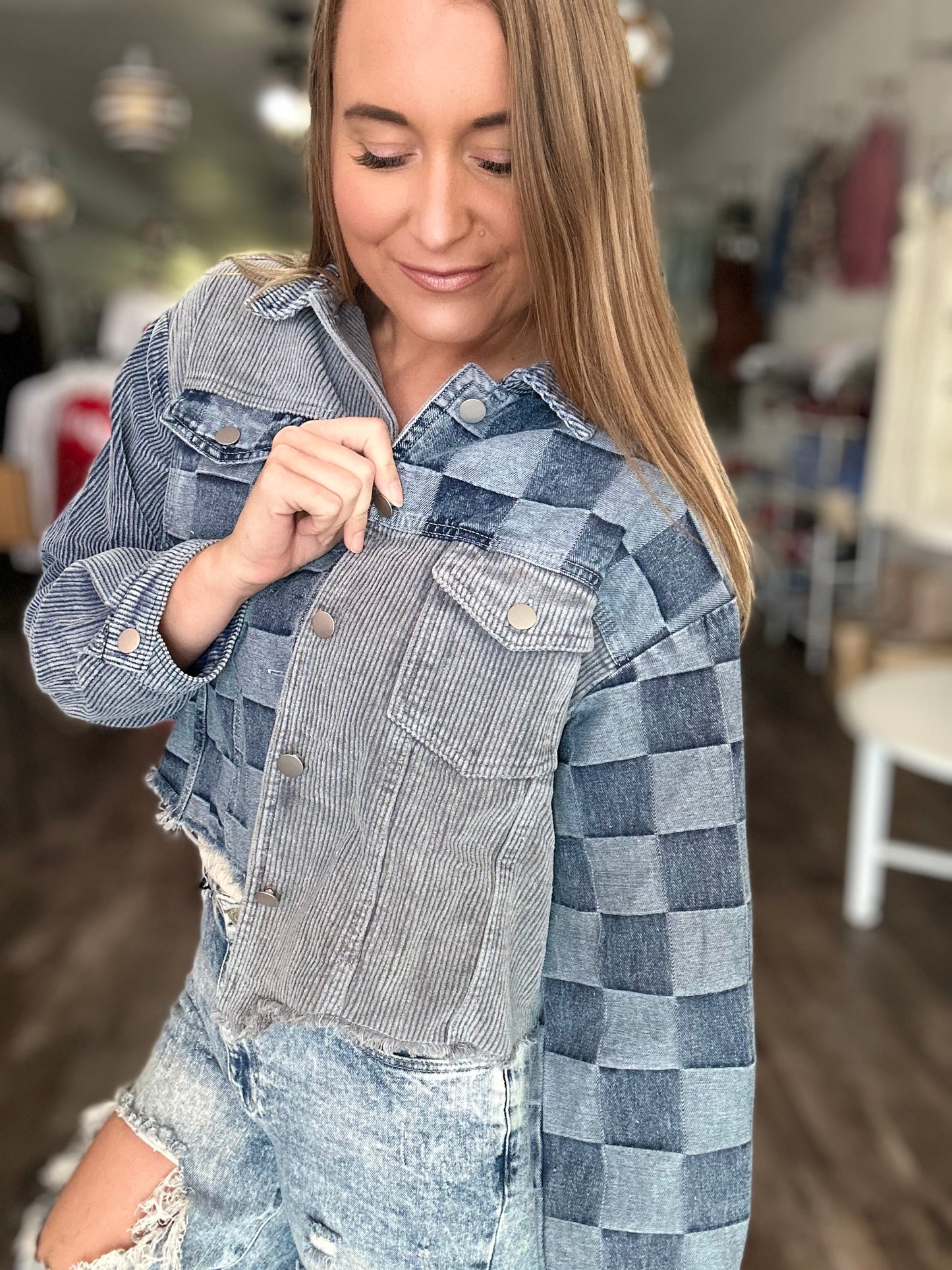 Keep Cool Check Denim Jacket