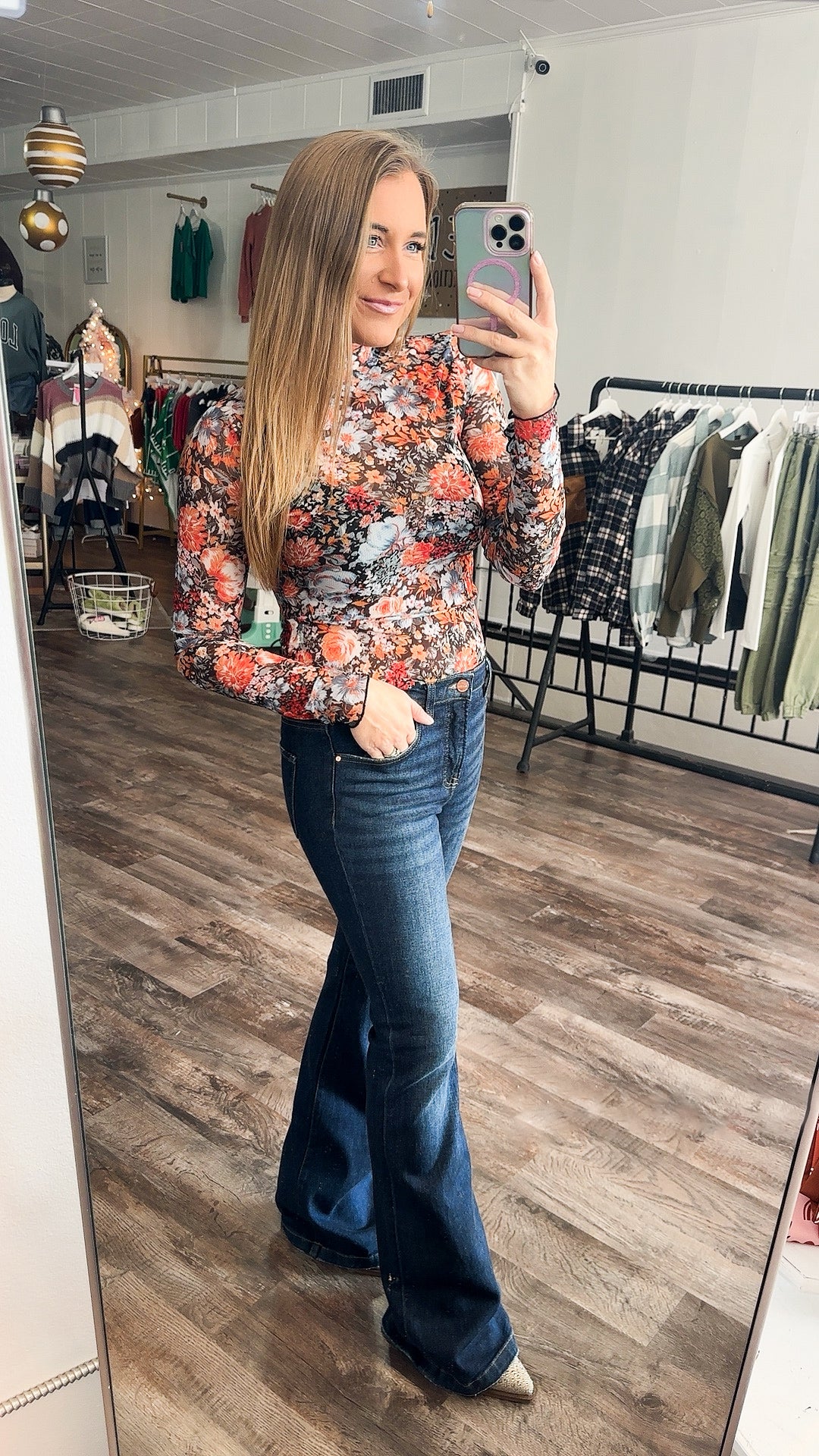 Forever Yours Floral Mesh Top