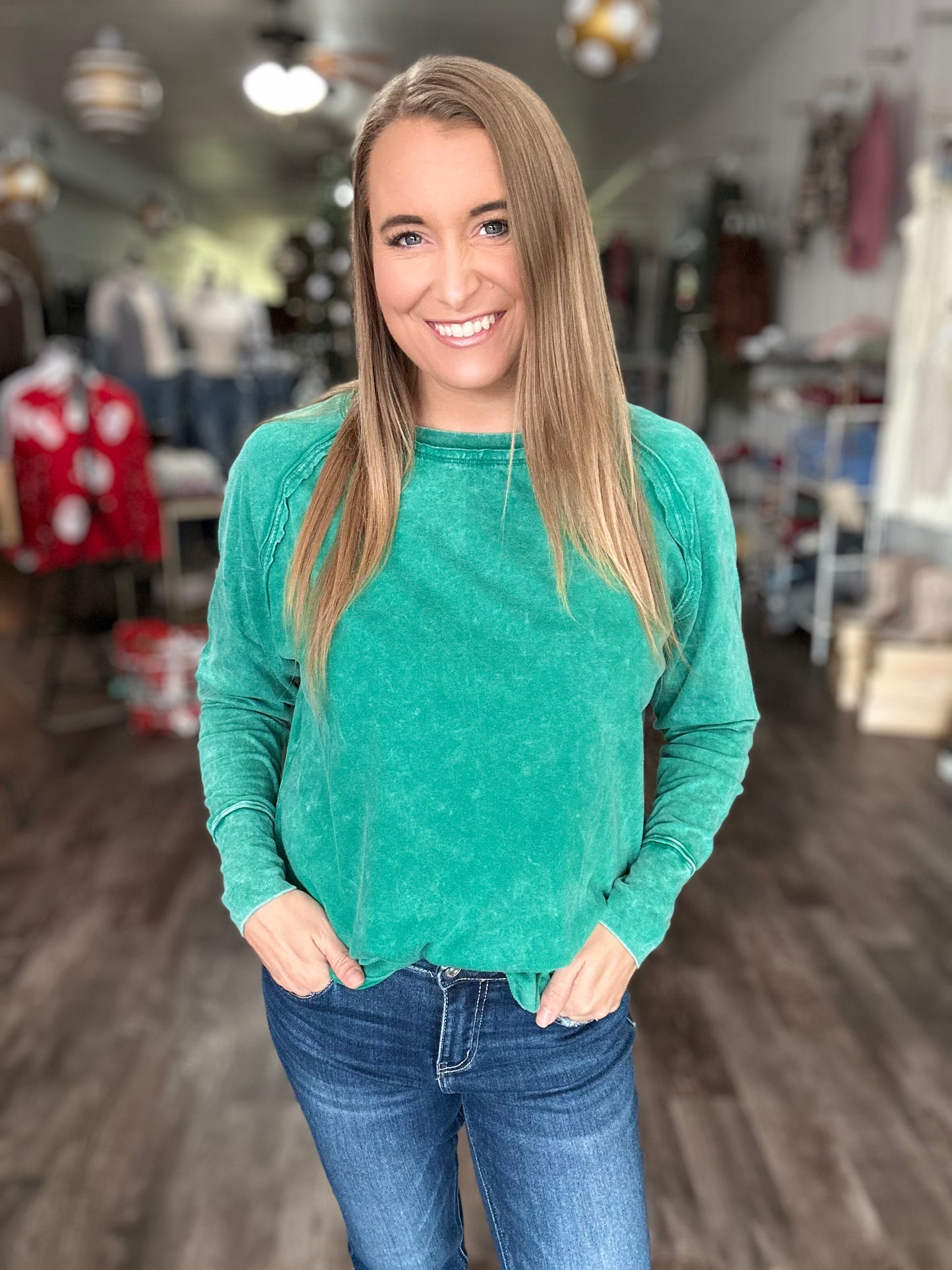 Catching Feelings Long Sleeve - Green