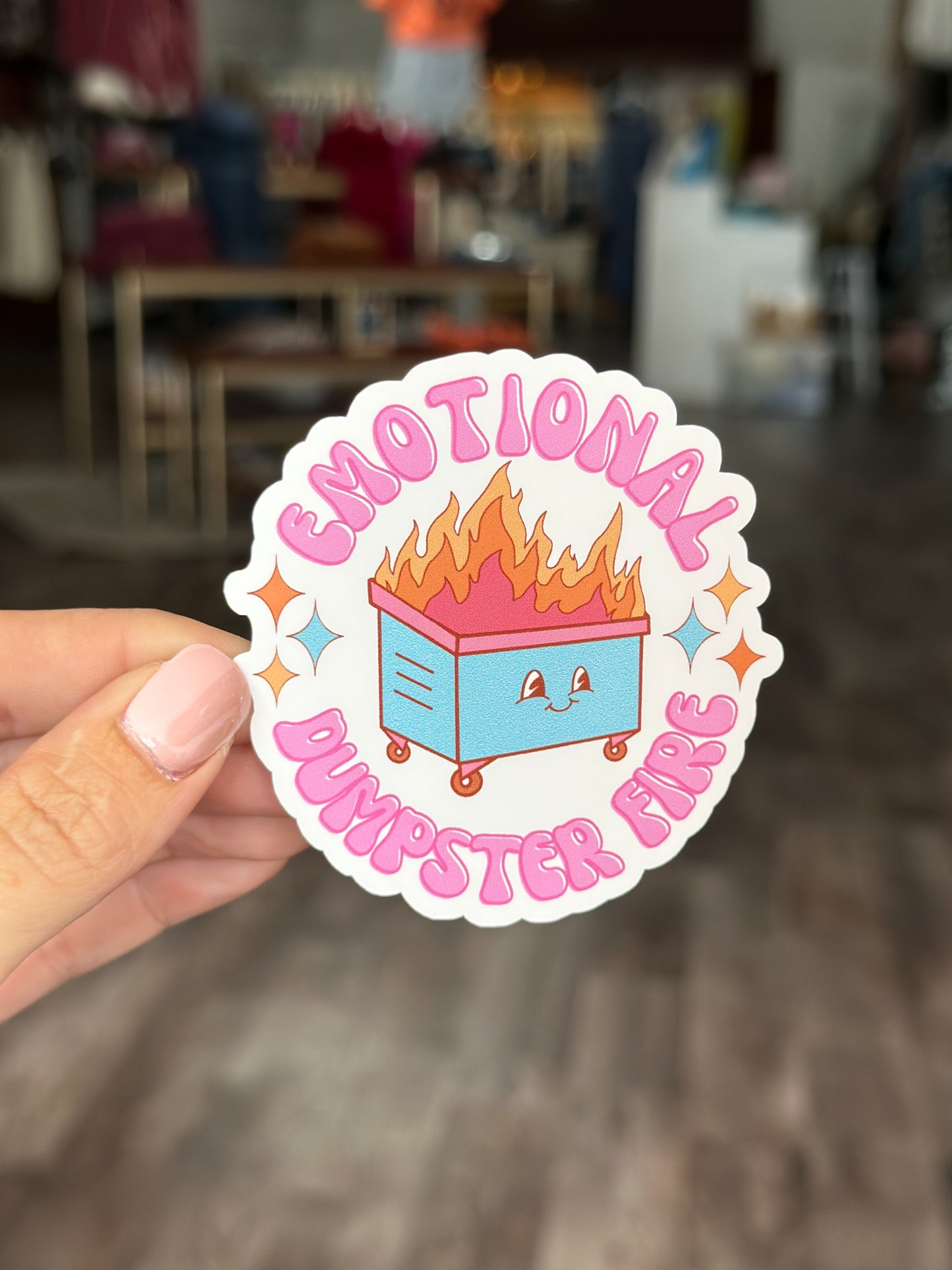 Emotional Dumpster Fire Sticker