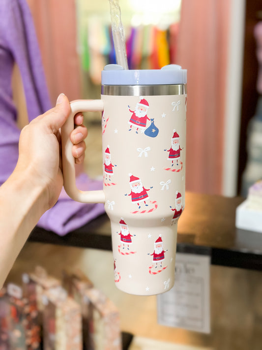 Pink Santa 40oz Tumbler