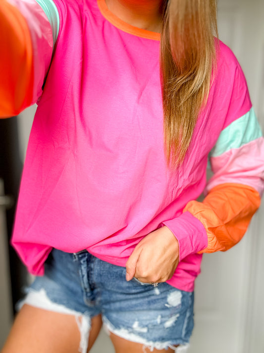 Everlasting Summer Colorblock Top