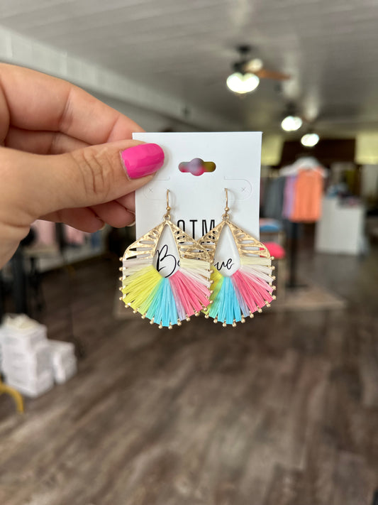 Pretty in Pastels Rafia Earrings