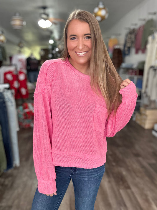 Winter Confidence Lightweight Sweater - Pink