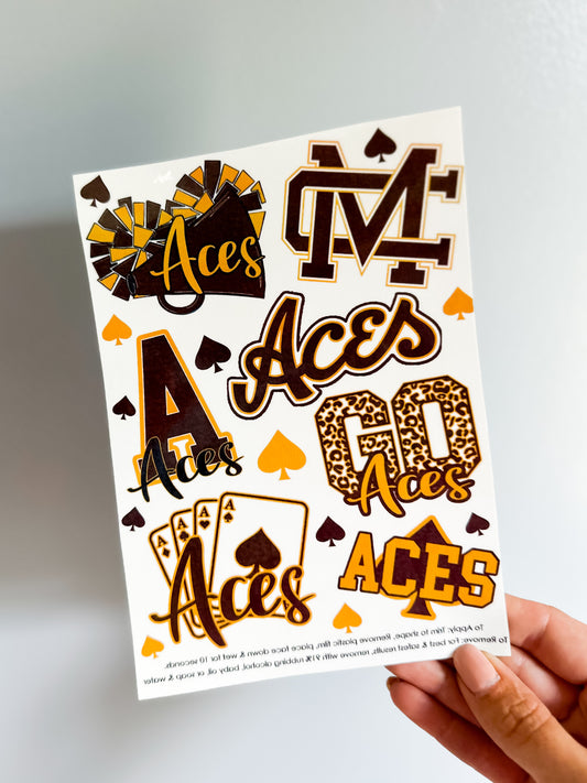 Aces Temporary Tattoos