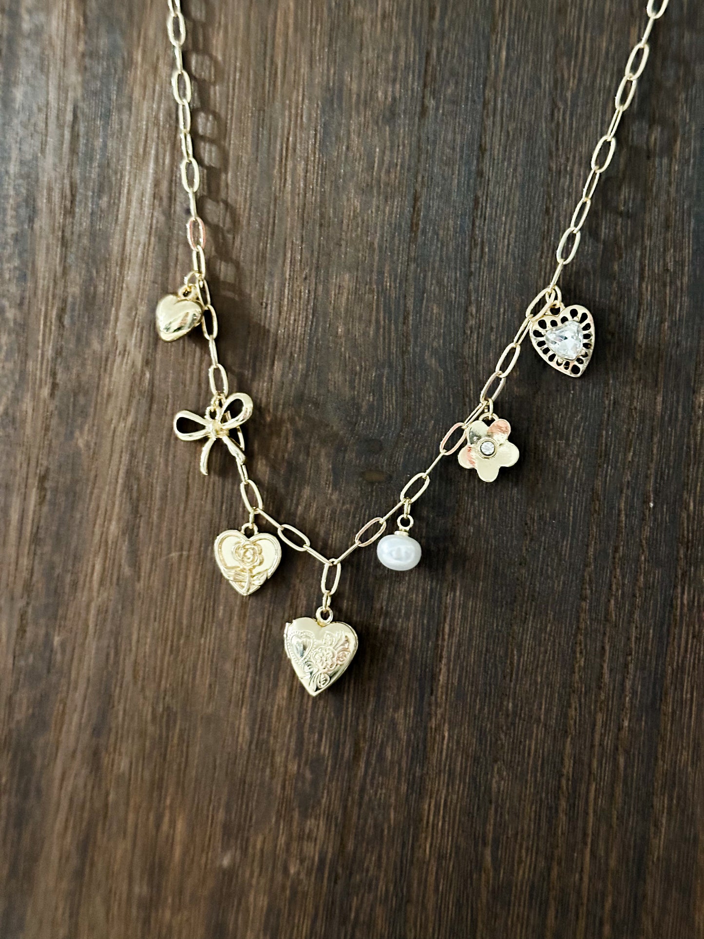 Heart Locket Charm Necklace