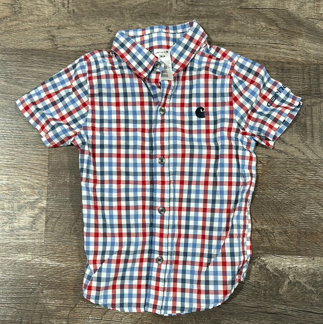 24M Carhartt Plaid Button Down