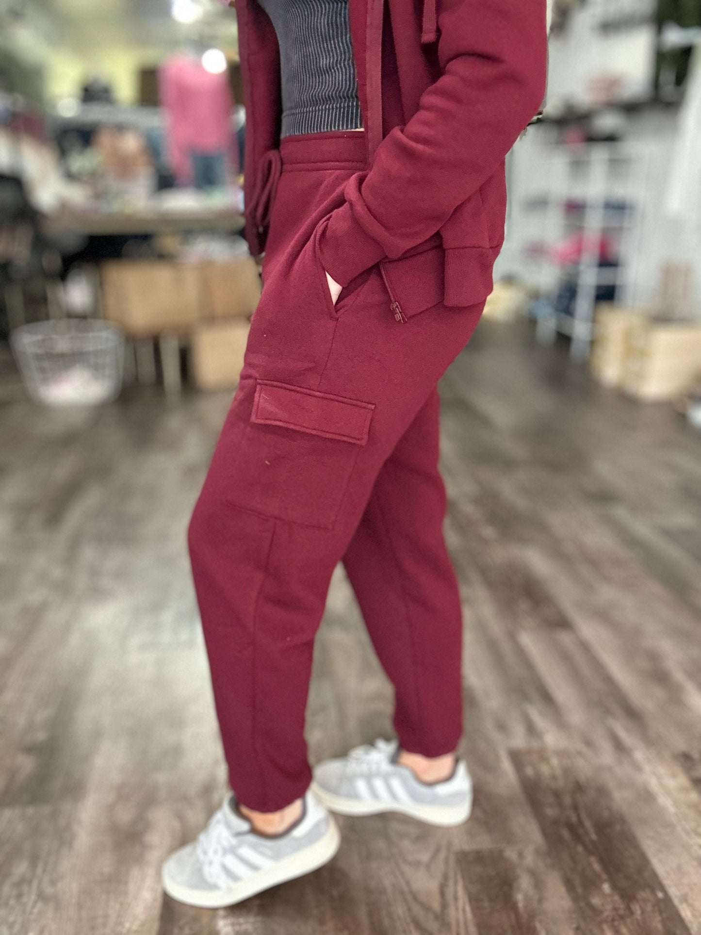 All Cozy Joggers - Burgundy