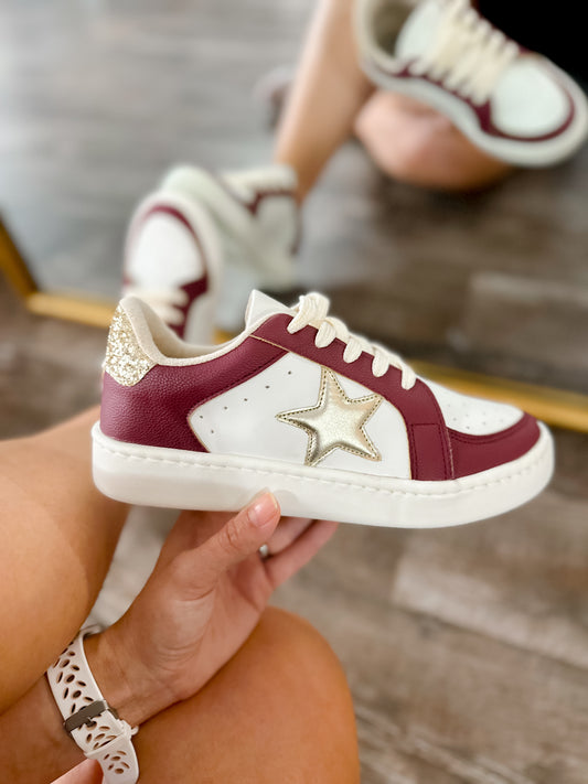 Game Day Sneakers - Maroon/Gold
