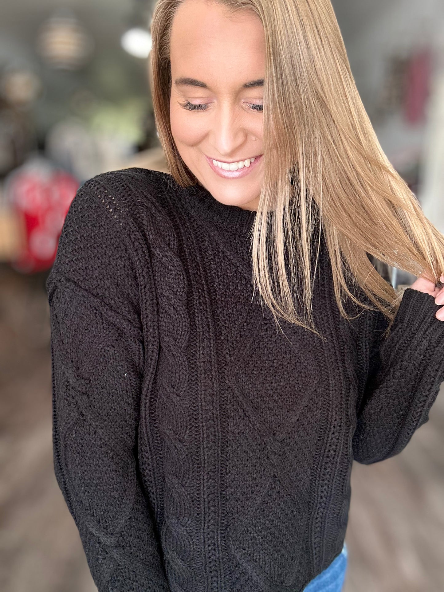 All About You Cable Knit Sweater