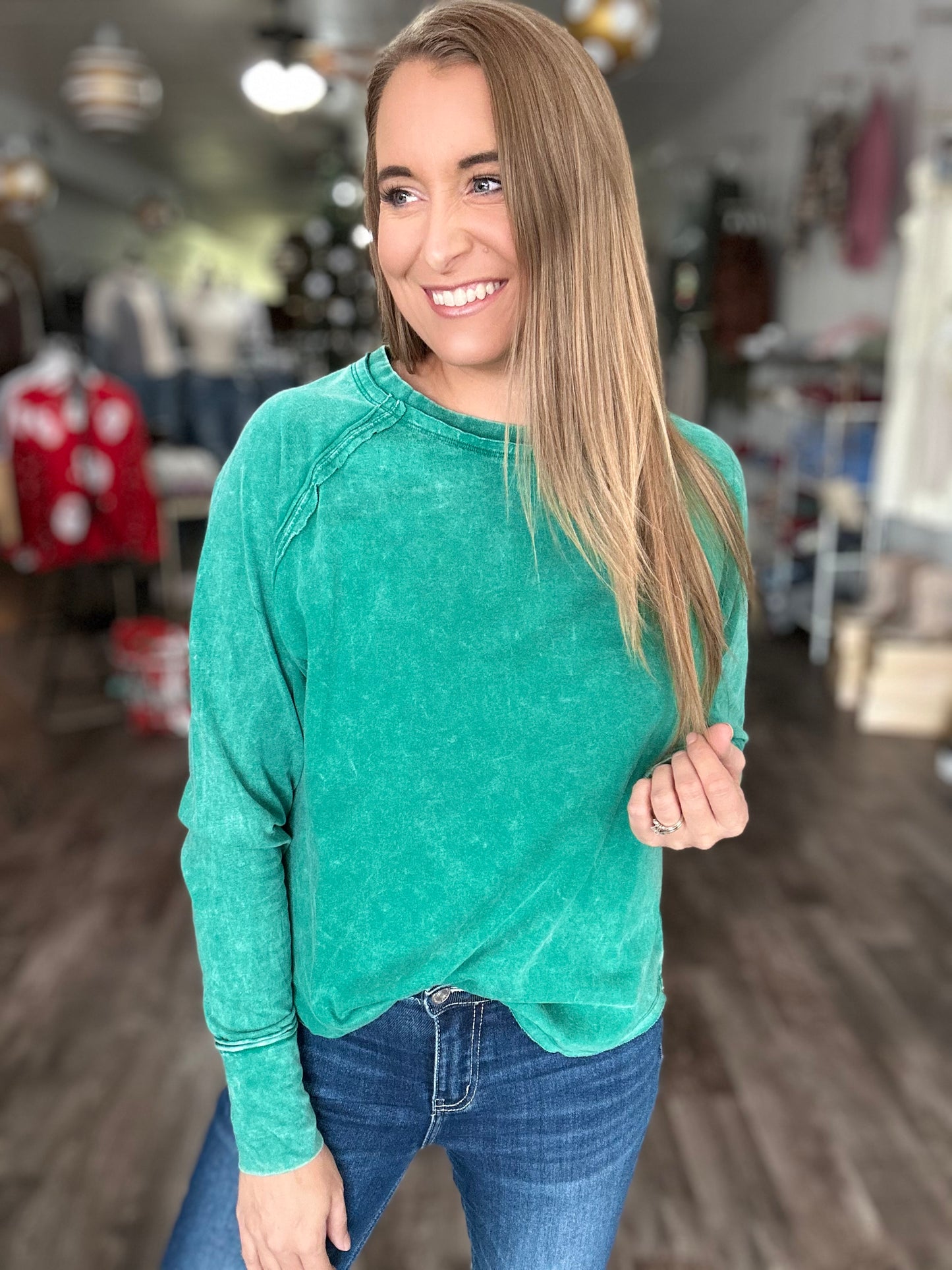 Catching Feelings Long Sleeve - Green