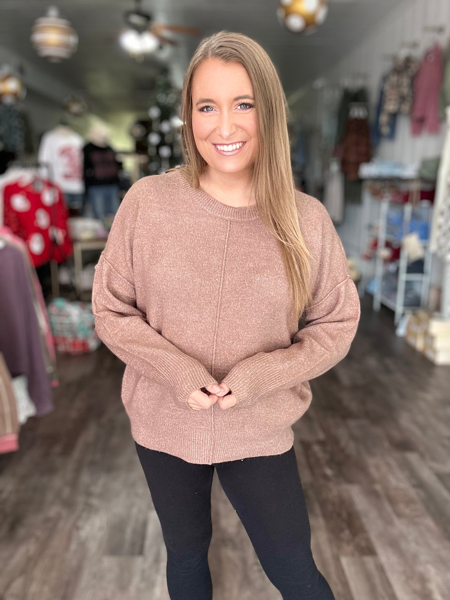 Keep It Casual Soft Knit Sweater - Taupe