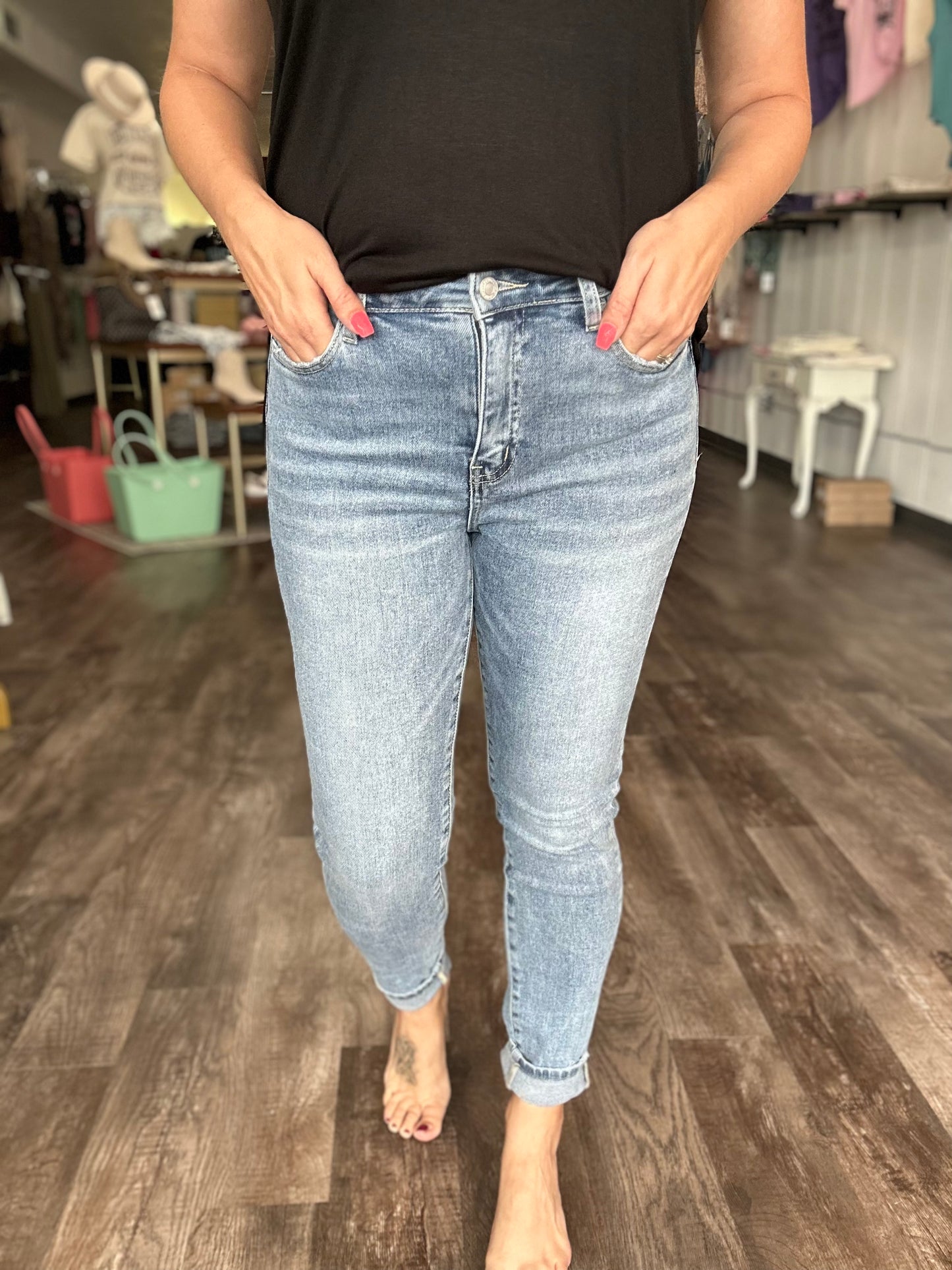 Vervet Figure You Out High Rise Denim